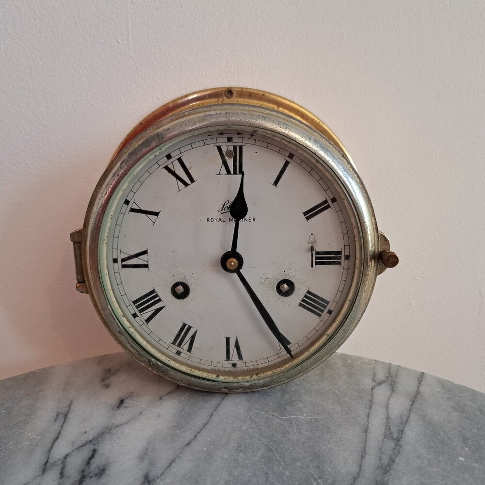 Schatz Royal Mariner Mechanical Boat Clock and Key